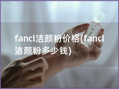 fancl洁颜粉价格(fancl洁颜粉多少钱)