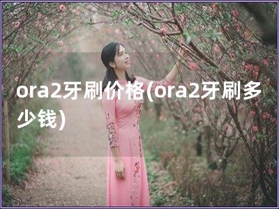 ora2牙刷价格(ora2牙刷多少钱)