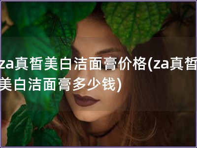 za真皙美白洁面膏价格(za真皙美白洁面膏多少钱)