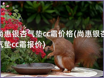 尚惠银杏气垫cc霜价格(尚惠银杏气垫cc霜报价)